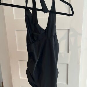 CarriWell Black Halter Maternity Swimsuit